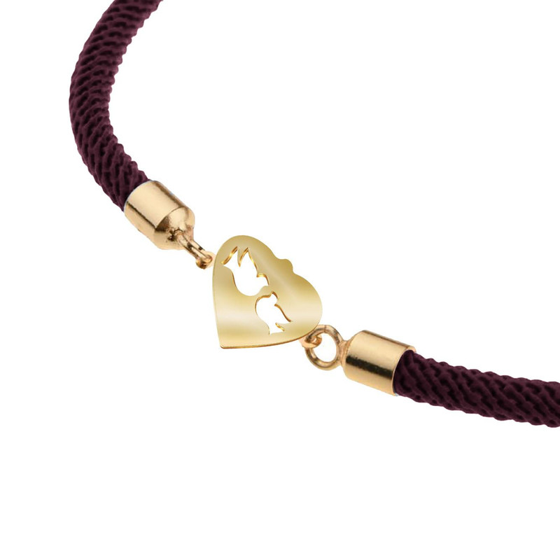 دستبند طلا 18 عیار زنانه مدوپد مدل کبوتر عاشق کد D11-10452