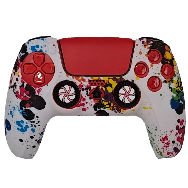 محافظ دسته بازی پلی استیشن 5 مدل Watercolor PS5135 به همراه روکش آنالوگ