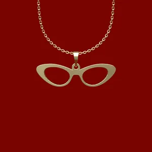 گردنبند طلا 18 عیار زنانه مدوپد مدل عینک کد Q2-1-1173