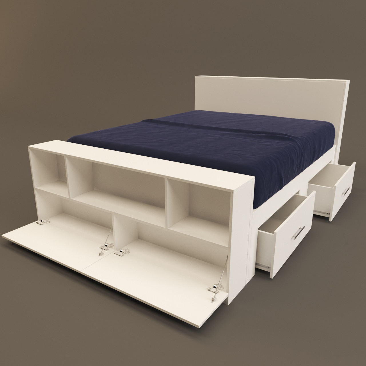 تخت خواب دو نفره اعیان مدل FH296 سایز 200x160 سانتی متر تخت خواب دو نفره اعیان مدل FH296 سایز 200x160 سانتی متر
