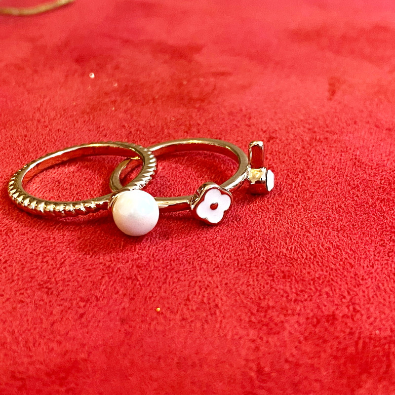 انگشتر دخترانه مدل Rg502 مجموعه 2 عددی