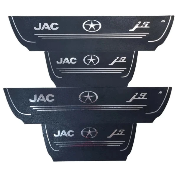 برچسب پارکابی خودرو استیک طرح چرم کد M381 مناسب برای جک J5 مجموعه 4 عددی