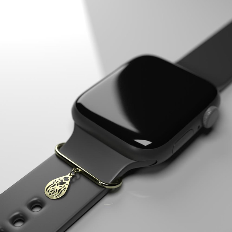 آویز ساعت طلا 18 عیار زنانه مدوپد مدل گل اسلیمی کد SD1-1093