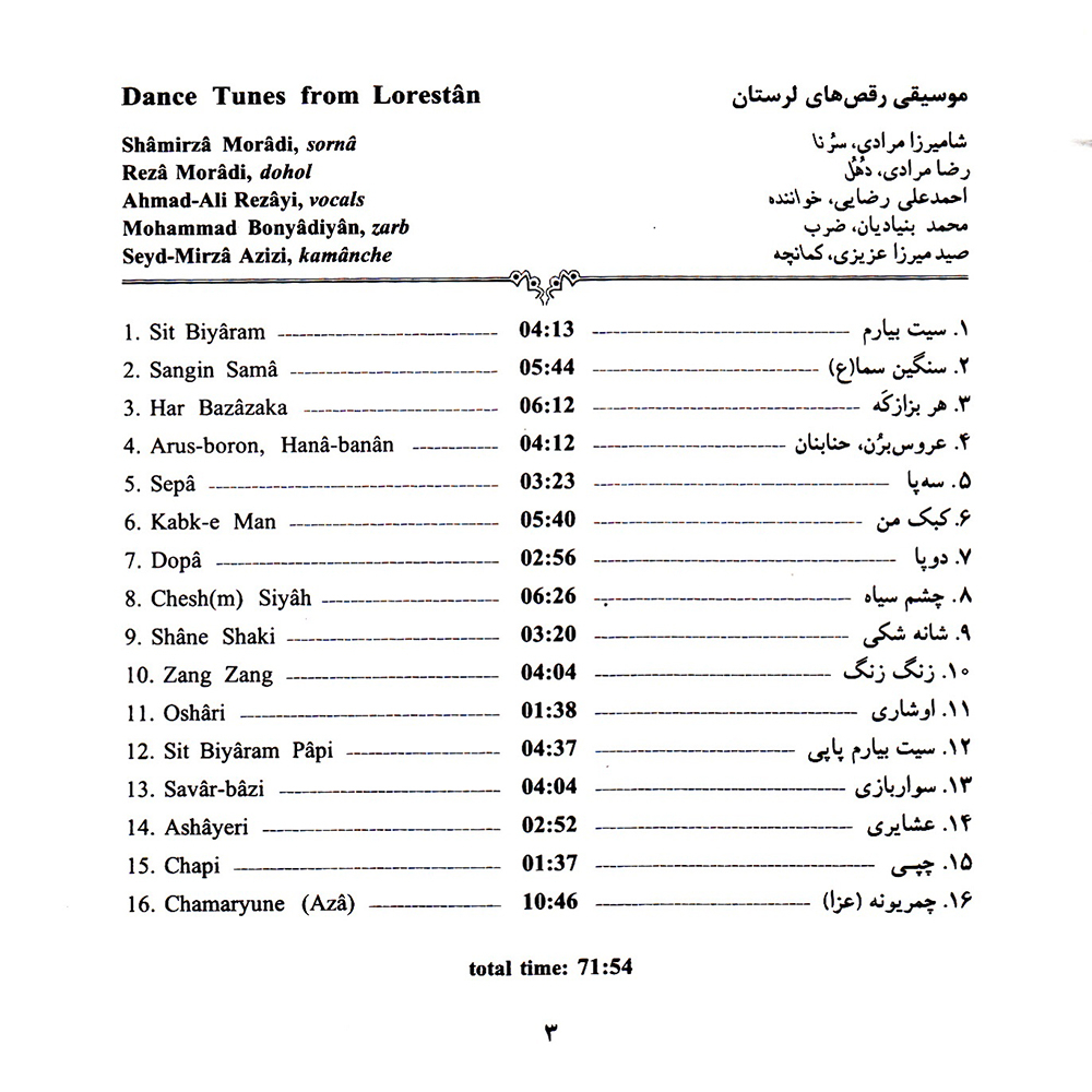 آلبوم موسیقی رقص های لرستان اثر جمعی از نوازندگان نشر ماهور