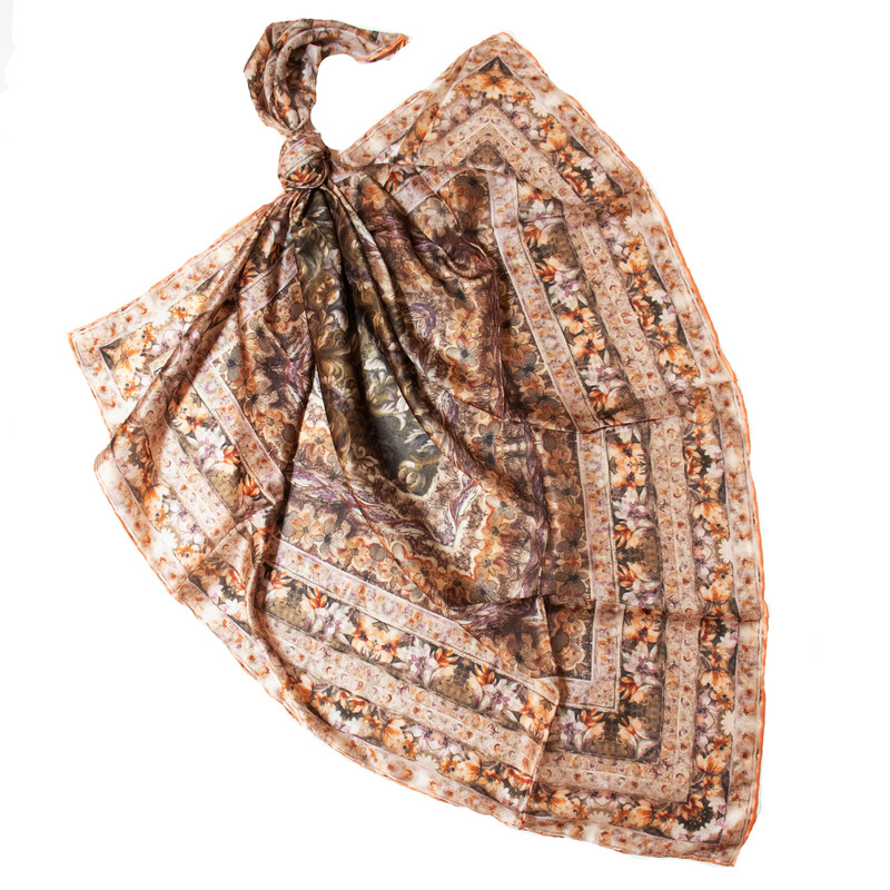 روسری زنانه مدل جدید 1401 ابریشم مامی قواره 100 کد 273-07