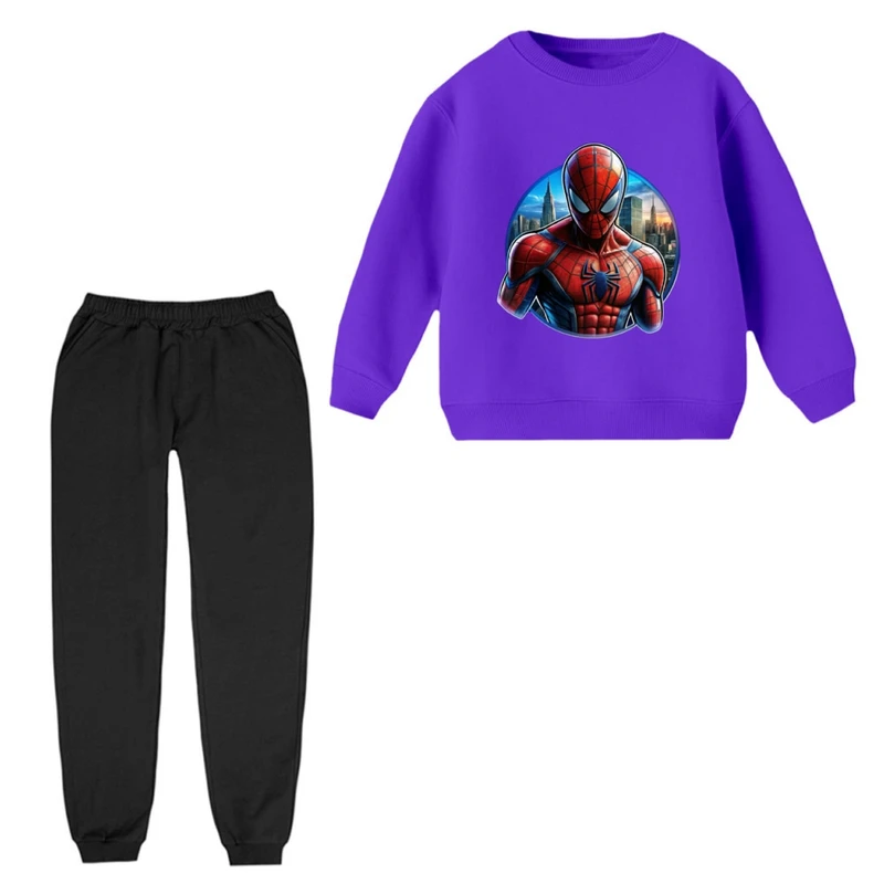 ست سویشرت آستین بلند و شلوار راحتی بچگانه مدل اسپایدرمن کد 01