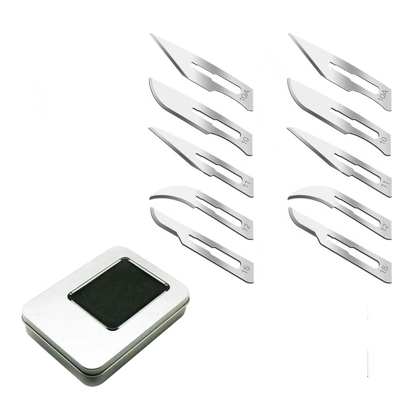 تیغ جراحی استریل هاینز هرنز مدل SKJMRJWQT002369 بسته 10 عددی به همراه جعبه نگهدارنده