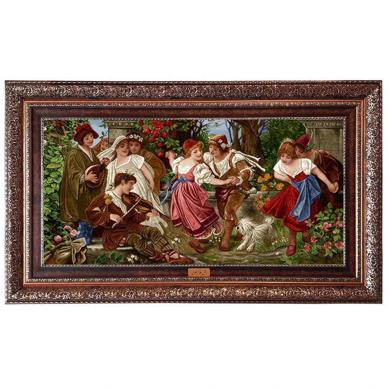 تابلو فرش ماشینی نقش نگار رضوی طرح مهمانی کد 984AB