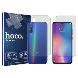 Hoco HyGEL model transparent screen protector suitable for Xiaomi Mi 9 SE mobile phone along with the back protector