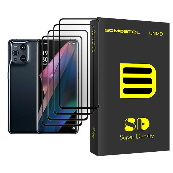 محافظ صفحه نمایش سوماستل مدل SD Glass MIX004 مناسب برای گوشی موبایل اوپو Find X3 Pro بسته چهار عددی