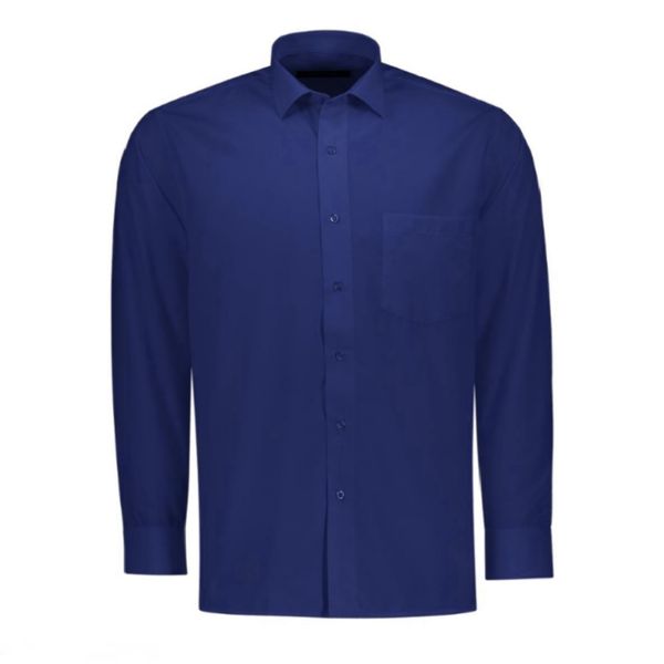 پیراهن آستین بلند مردانه مدل کلاسیک کد A02 رنگ آبی نفتی