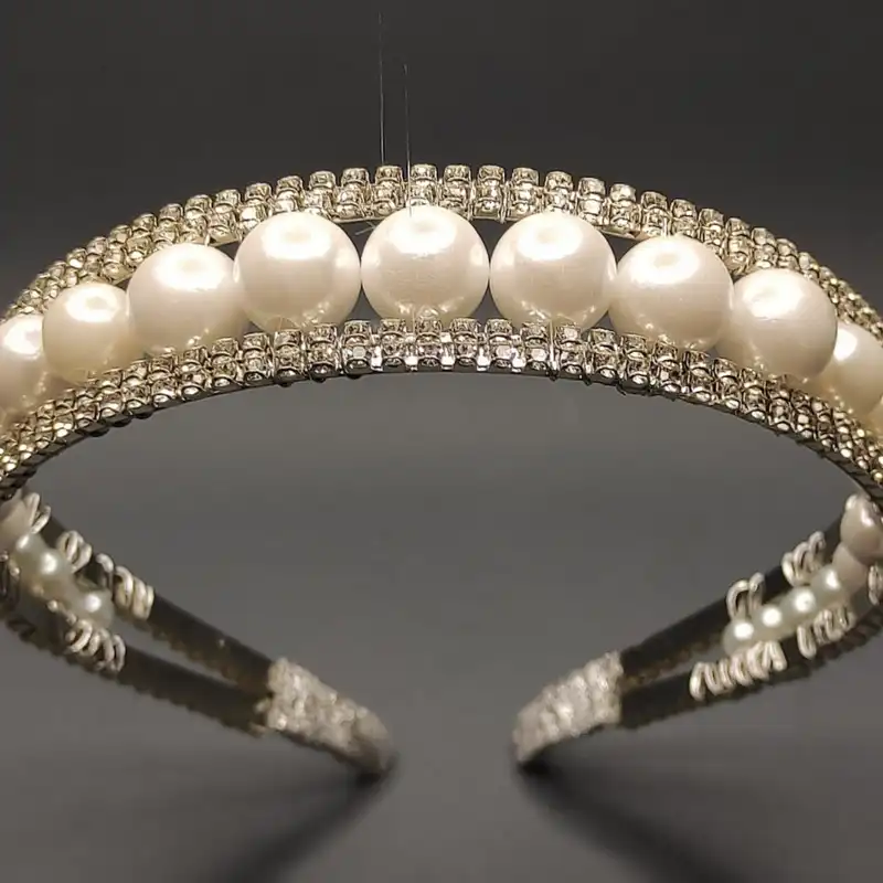 تل مو زنانه مدل مجلسی سنگ به همراه گوشواره