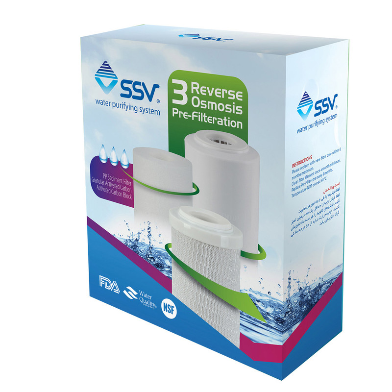 دستگاه تصفیه کننده آب اس اس وی مدل SuperSpring 2W X1000 به همراه شیر تصفیه آب و فیلتر تصفیه آب بسته 3 عددی