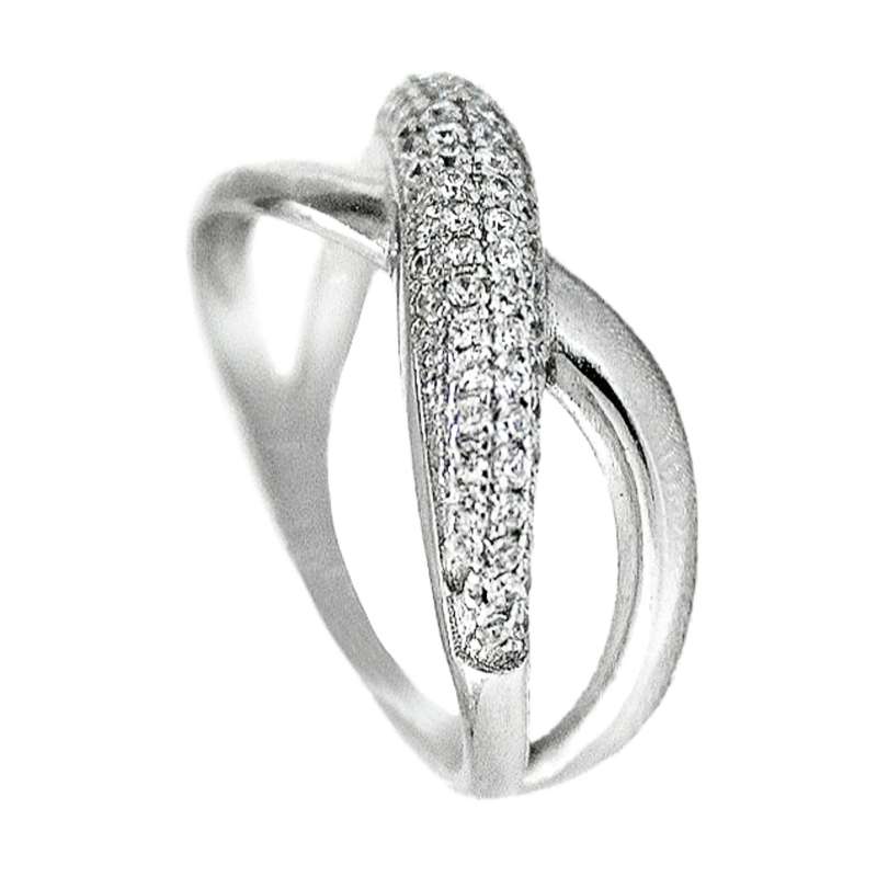 انگشتر نقره زنانه مدل نگین دار کد KAZ-1