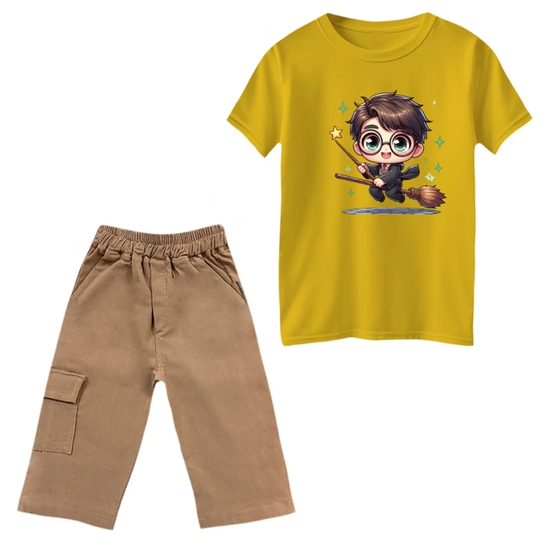 ست تی‌شرت و شلوارک پسرانه مدل هری پاتر کد 9