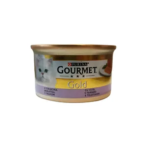 کنسرو گربه گورمت مدل گوشت گوساله وزن 85 گرم