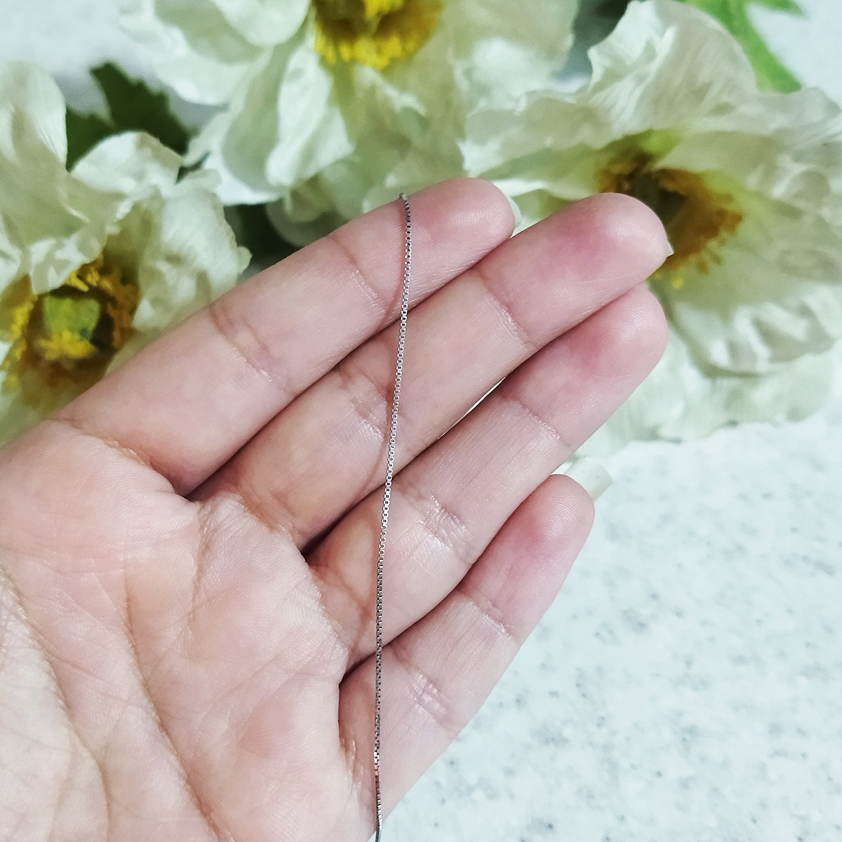 زنجیر نقره زنانه سلین کالا مدل ونیزی ابکاری رادیوم T50