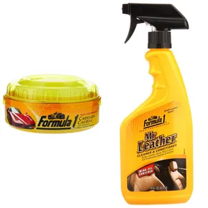 اسپری تمیزکننده و واکس کاسه ای فرمول وان مدل چرم Carnauba حجم 473 میلی لیتر