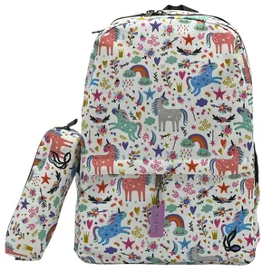 کوله پشتی ساراسا طرح یونیکورن مدل W11 به همراه جامدادی