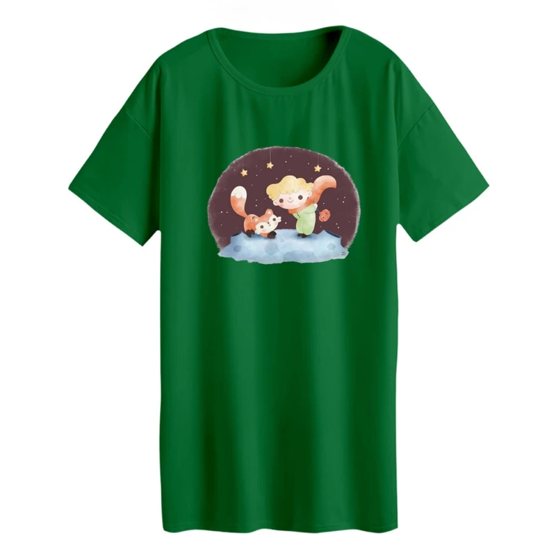 تی شرت لانگ آستین کوتاه زنانه مدل شازده کوچولو شب