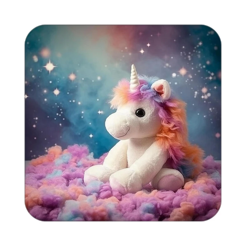 زیر لیوانی کاکتی طرح اسب تک شاخ و یونیکورن مدل mp32243