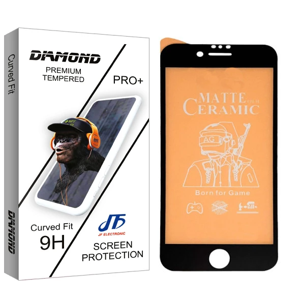 محافظ صفحه نمایش مات جی اف مدل Diamond glass مناسب برای گوشی موبایل اپل Iphone 6/ 7/ 8