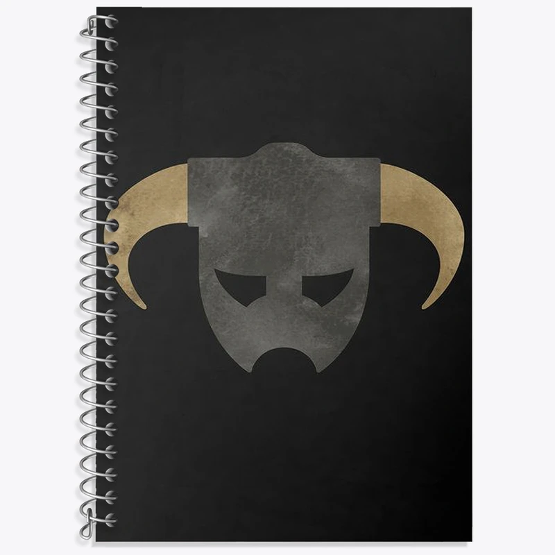 دفتر زبان 50 برگ خندالو مدل سه خط طرح بازی اسکایریم (Skyrim) کد 32756