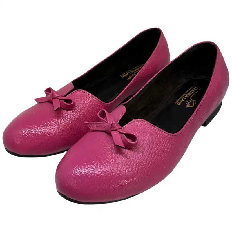 کفش زنانه سرزمین چرم مدل 1269 رنگ صورتی