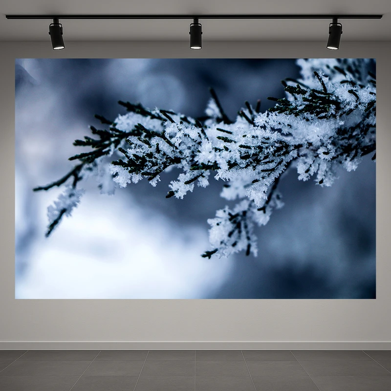 تابلو بوم طرح مخمل زمستان مدل برف کد AR3059849