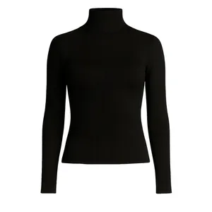 بلوز آستین بلند یقه اسکی زنانه ایپلیک زی مدل کبریتی کد IP24.2