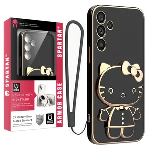 Spartan Kitty Cover For Samsung Galaxy A34 with strap
