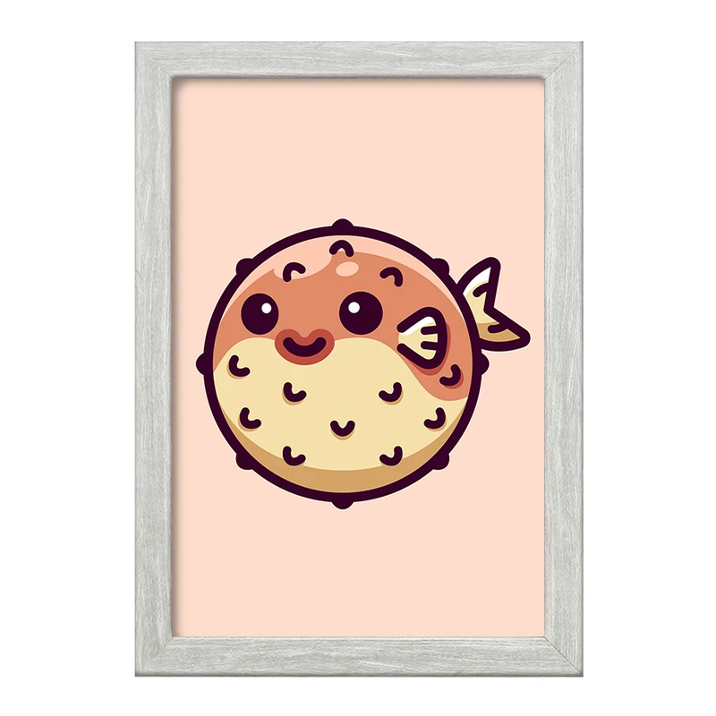 تابلو خندالو طرح حیوانات آبزی ماهی بادکنکی کد 28163