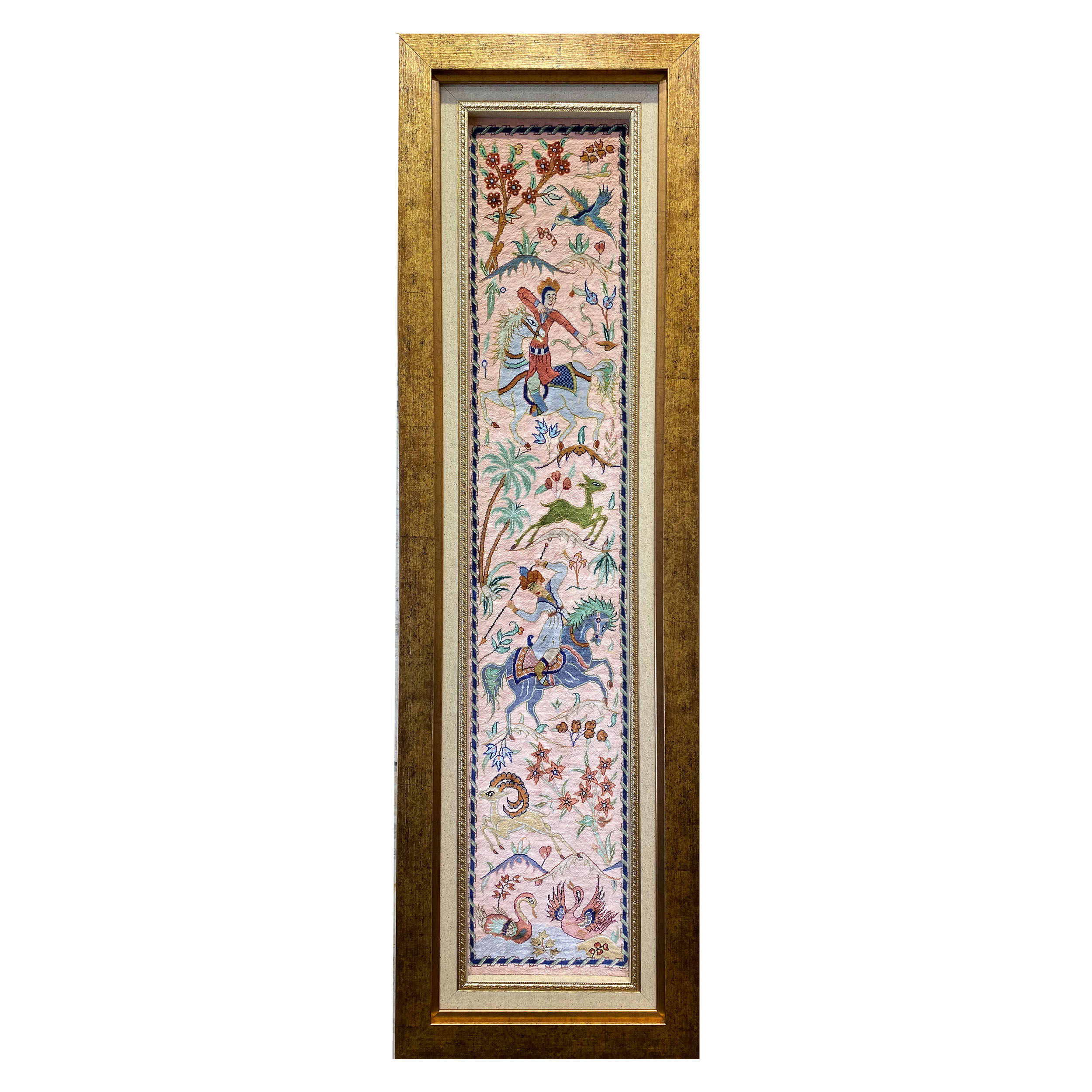 تابلو فرش دستبافت طرح شکارگاه کد 8184606