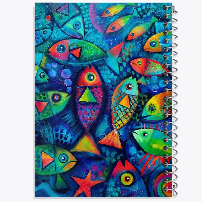 دفتر نت موسیقی 50 برگ خندالو مدل نقاشی انتزاعی کد 5315