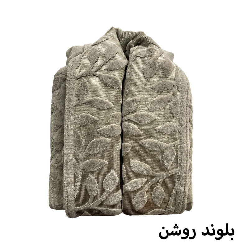 حوله پالتویی ارغوان مدل تن پوش برگ سایز 115