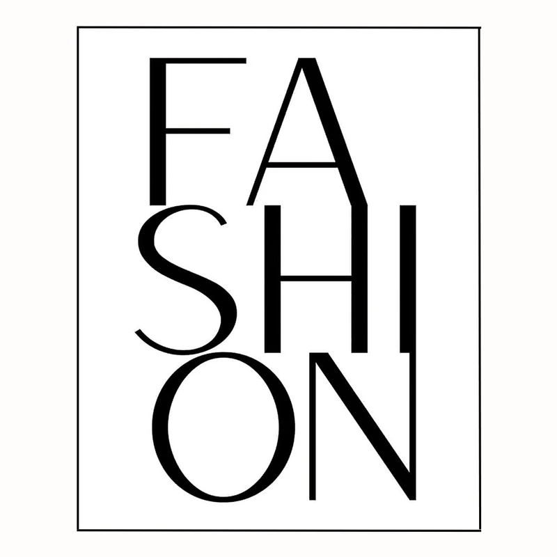 پوستر مدل  با تصویر نوشتاری در زمینه مد  