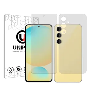 Unipro Explosion Proof model transparent screen protector suitable for Samsung Galaxy S24 FE mobile phone along with the back of the phone protector