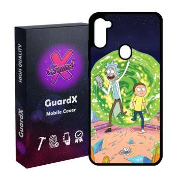 کاور گارد ایکس طرح Rick and Morty مدل Glass10190 مناسب برای گوشی موبایل سامسونگ Galaxy A11 / M11