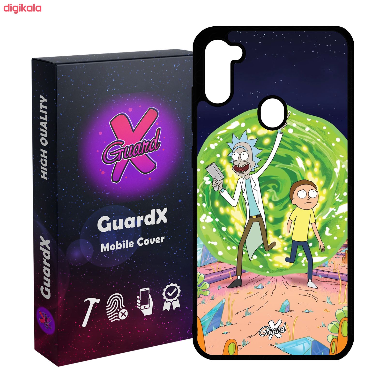 کاور گارد ایکس طرح Rick and Morty مدل Glass10190 مناسب برای گوشی موبایل سامسونگ Galaxy A11 / M11 main 1 1