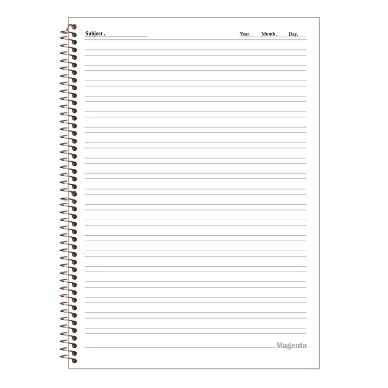 دفتر زبان مجنتا طرح حروف انگلیسی کد 1