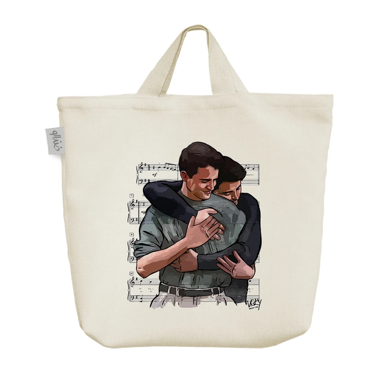 ساک خرید خندالو مدل چندلر و جویی سریال فرندز کد 7794