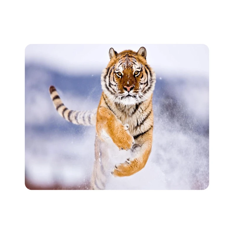 ماوس پد اطلس آبی طرح ببر در برف مدل T1700