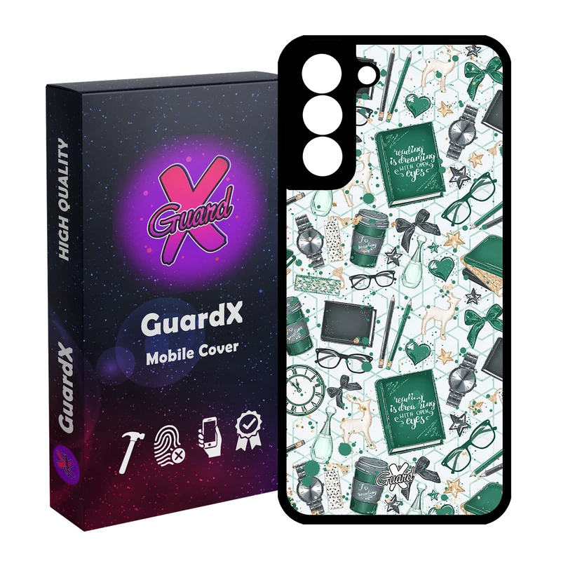 کاور گارد ایکس طرح کتاب مدل Glass10289 مناسب برای گوشی موبایل سامسونگ Galaxy S21 FE