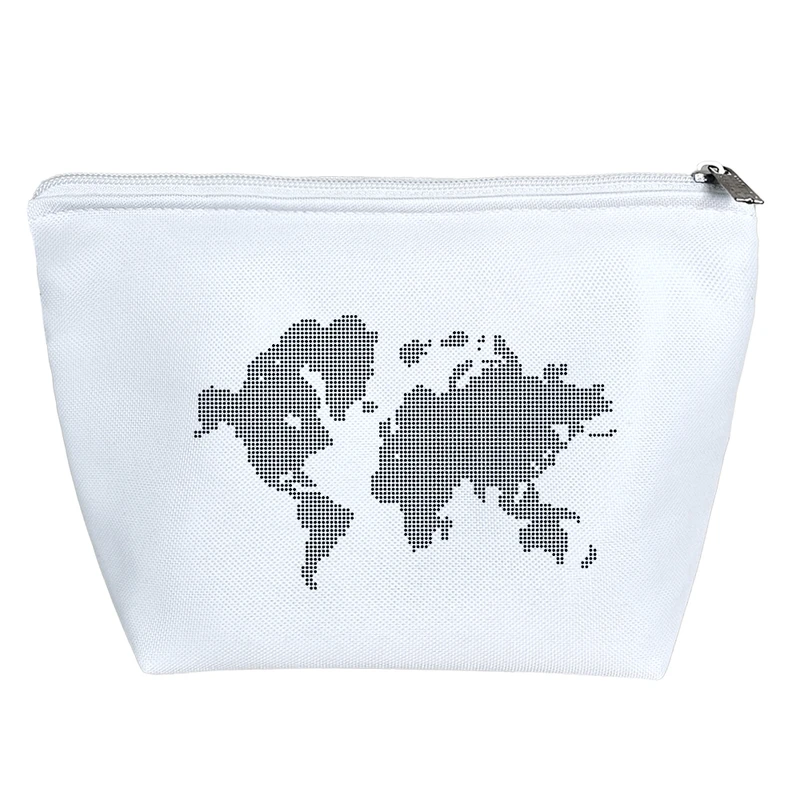 کیف لوازم آرایش دخترانه خندالو مدل نقشه جهان کد H1514