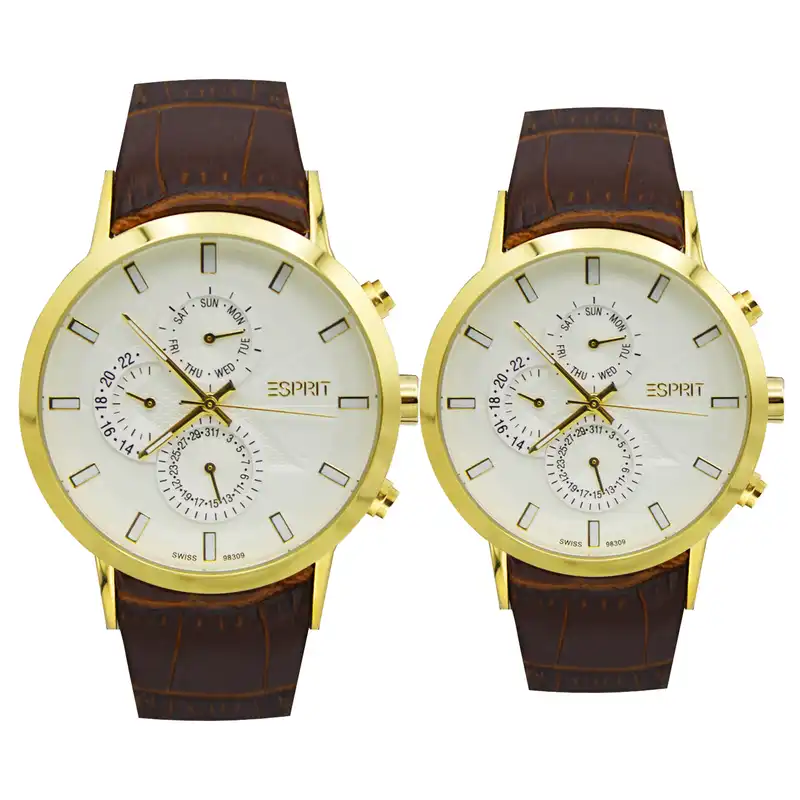 ست ساعت مچی عقربه ای زنانه ومردانه مدل 98309