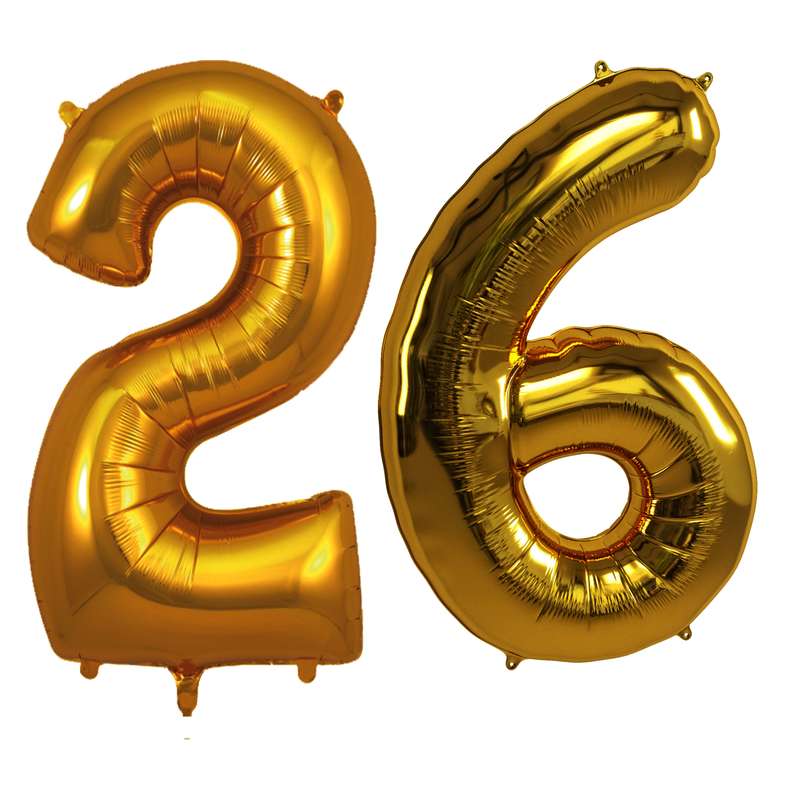 بادکنک فویلی مسترتم طرح عدد 26 پلاس مجموعه 2 عددی