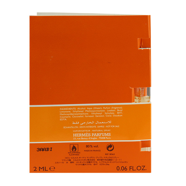 عطر جیبی هرمس مدل Eau de Mandarine Ambree حجم 2 میلی لیتر