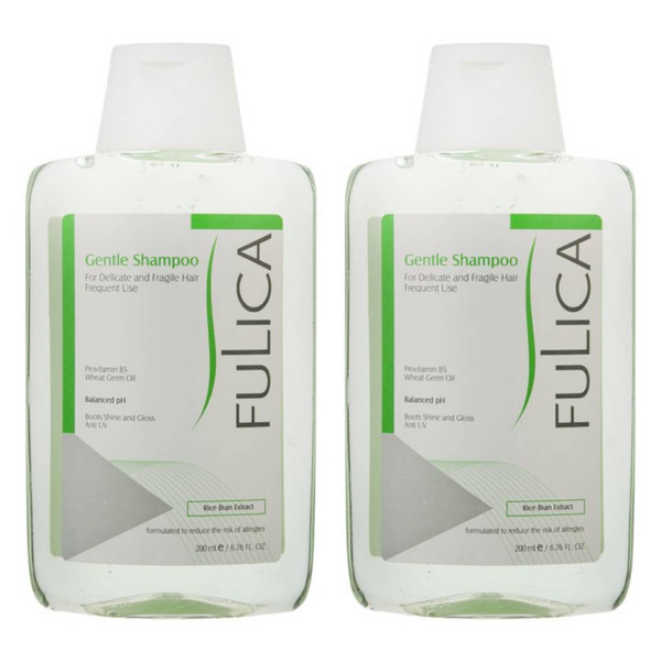 شامپو مو فولیکا مدل 02 مناسب برای موهای حساس و شکننده حجم 200 میلی لیتر بسته 2 عددی