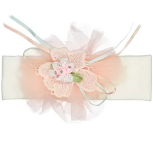 هدبند آلبی ماما مدل Pink Flowers