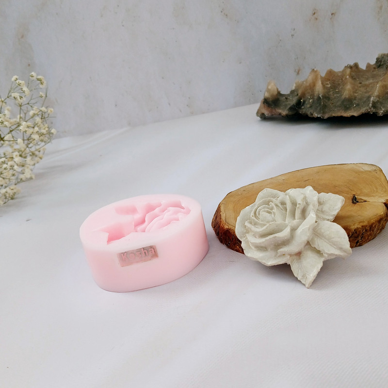 قالب شمع کوشا مدل رز سه برگ